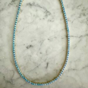 Melinda Maria Grand Heiress Opal Tennis Necklace 18 inch